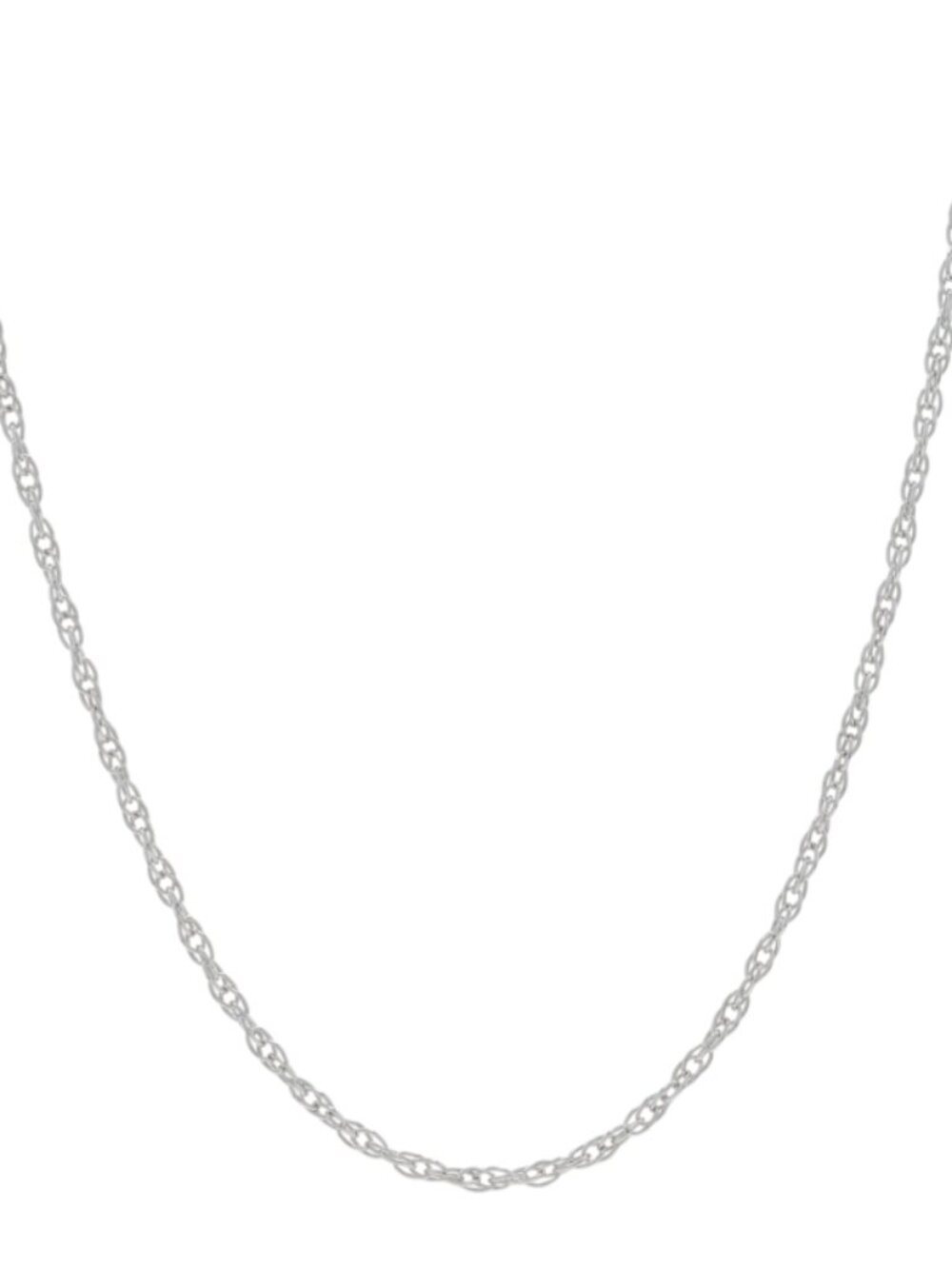 White Gold Prince of Wales Chain Necklace 18" - 14k